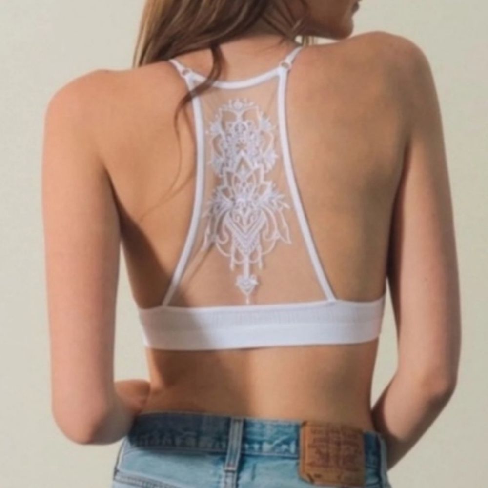 NEW TATTOO MESH RACERBACK BRALETTE SIZE XS - Picture 3 of 5
